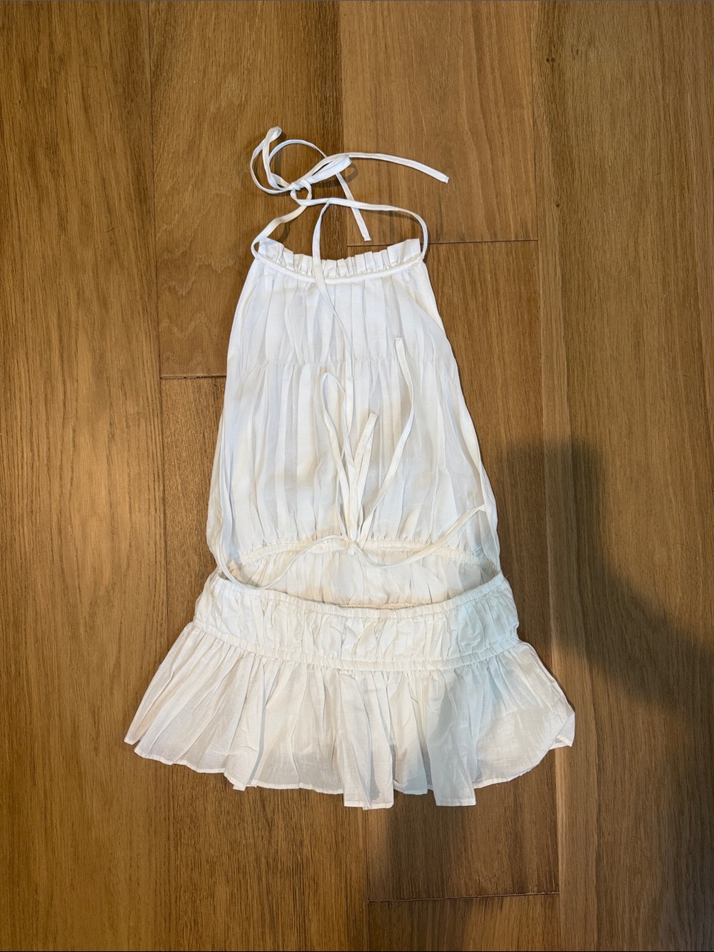 Mango White Ruffled Halter Top - Picture 2 of 3